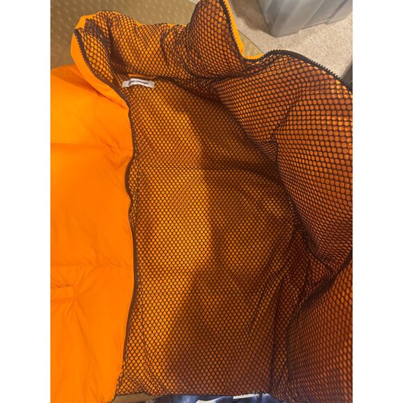 Mens Connor McKnight Orange Reversible Down Puffer Jacket sz L - Picture 7 of 7